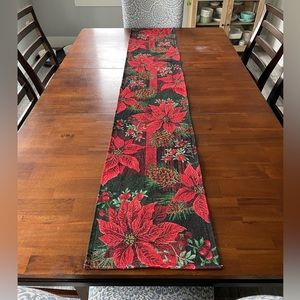 Poinsettia Table Runner EUC